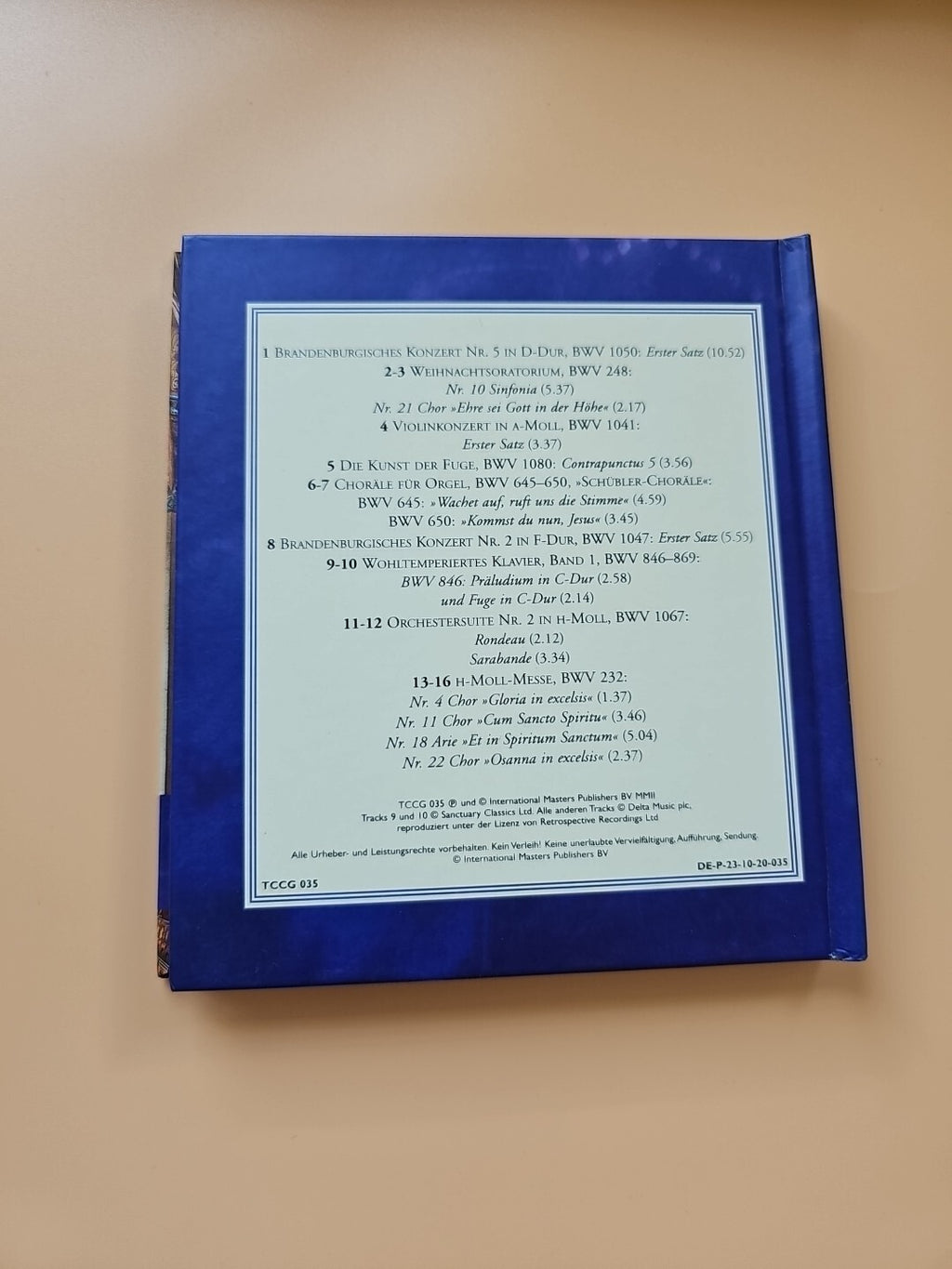 Bach - Musikalische Leidenschaft - CD + Booklet          2831