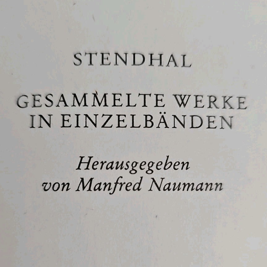 EB4105 Über die Liebe von Stendhal , Buch 1