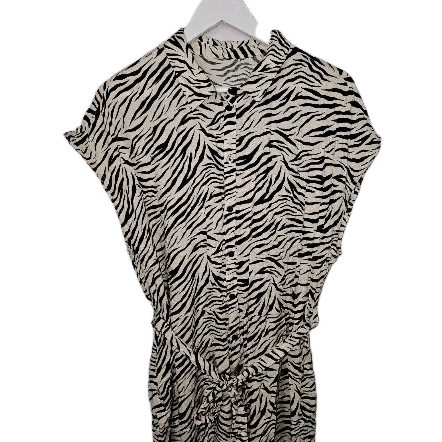EK8078 Damen Kleid, beige-schwarz, Gr.L (Größentabelle)1