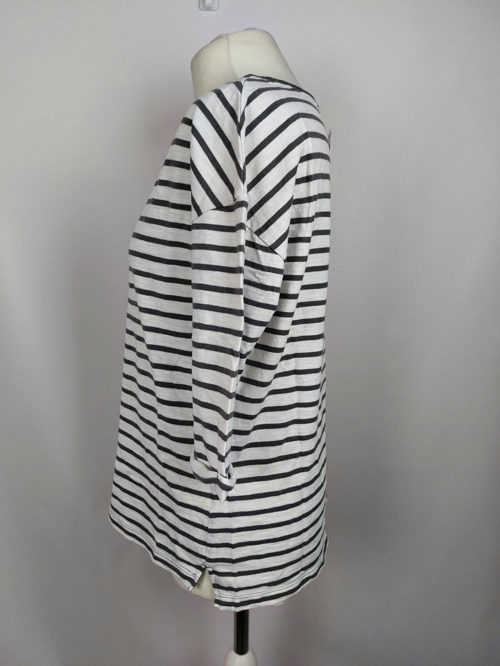 EK5014 Damen Shirt von Esprit, weiß/grau gestreift, Gr. M3