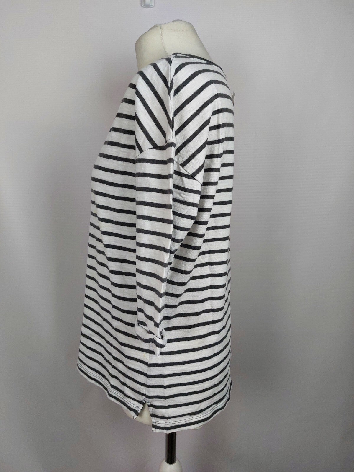 EK5014 Damen Shirt von Esprit, weiß/grau gestreift, Gr. M3