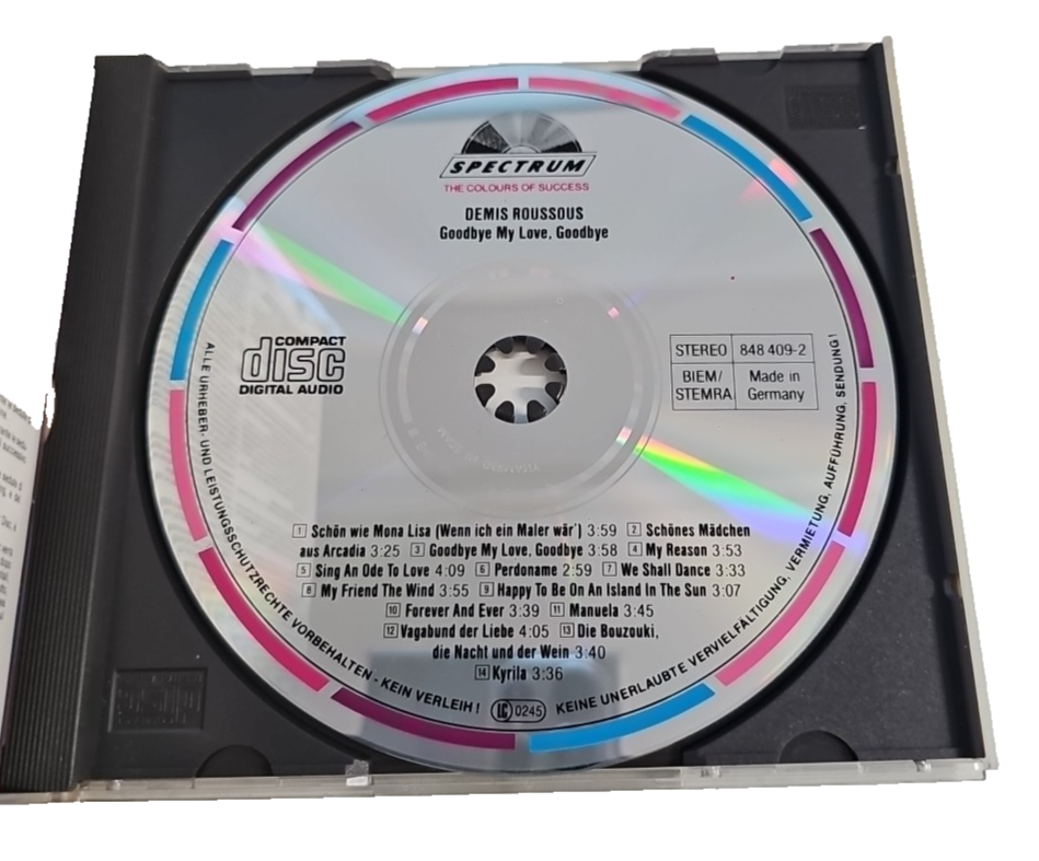 EB3125 Demis Roussos - Goodbye, My Love, Goodbye - CD - Spectrum1