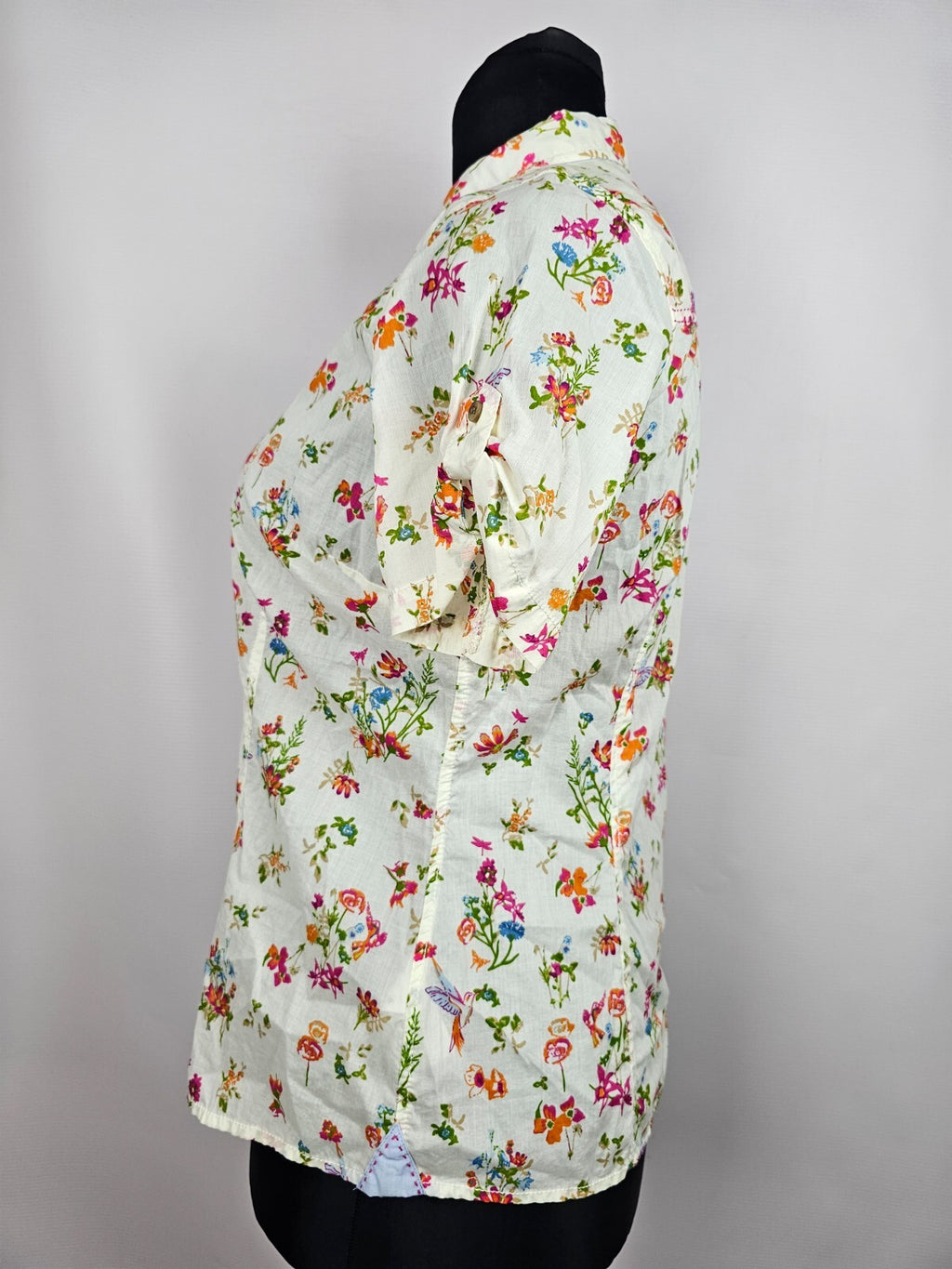EK4792 Damen Bluse von Sunshine Coast, beige mit Blumen, Gr.XL3