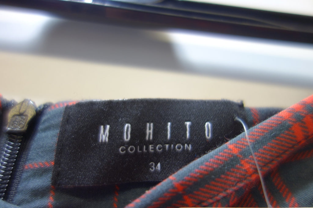 EK1592 Damen Rock von Mohito, kariert, Gr. XXS2