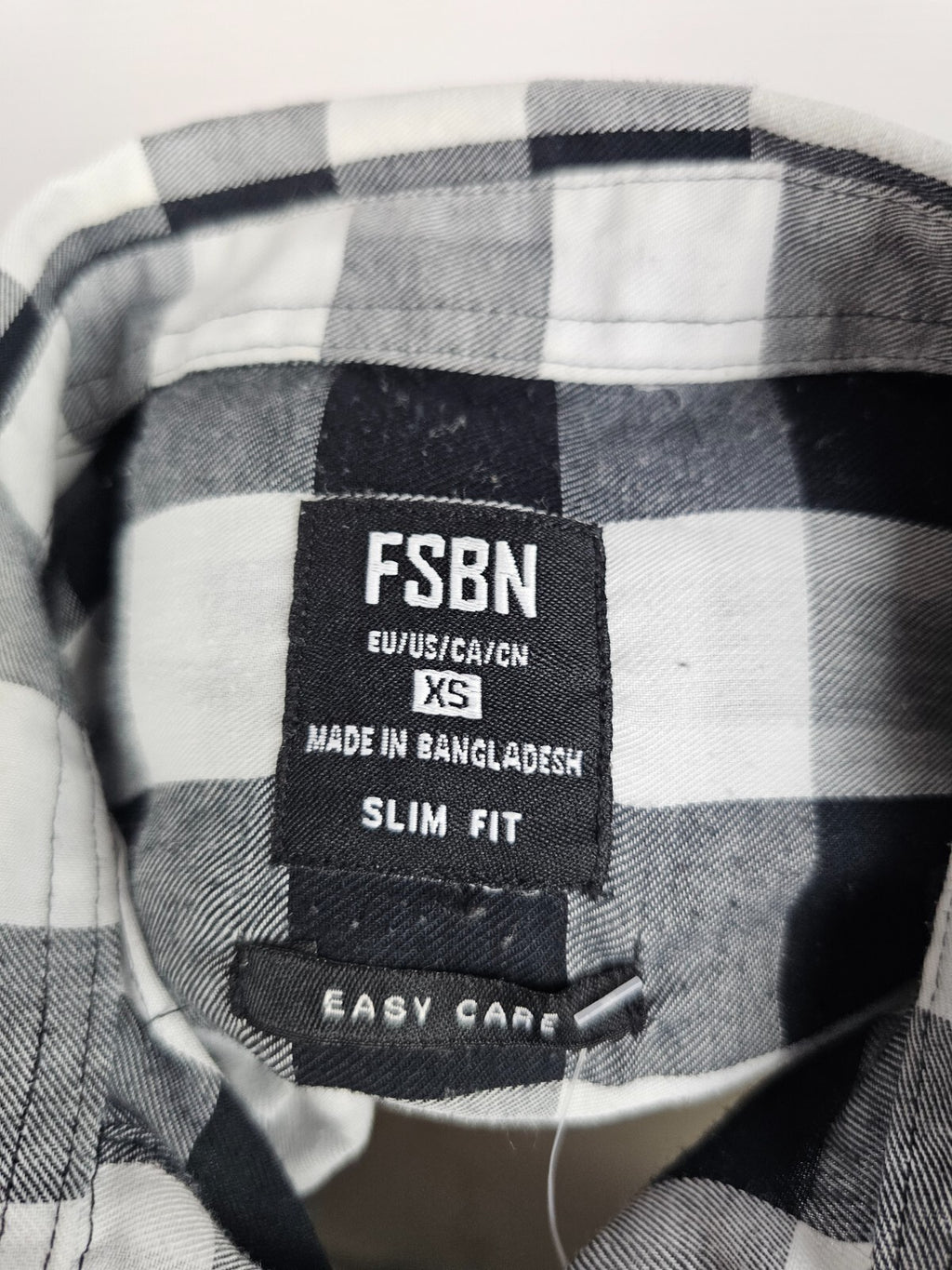 EK5607 Damen Bluse von FSBN, schwarz/weiß, kariert, Gr. XS6