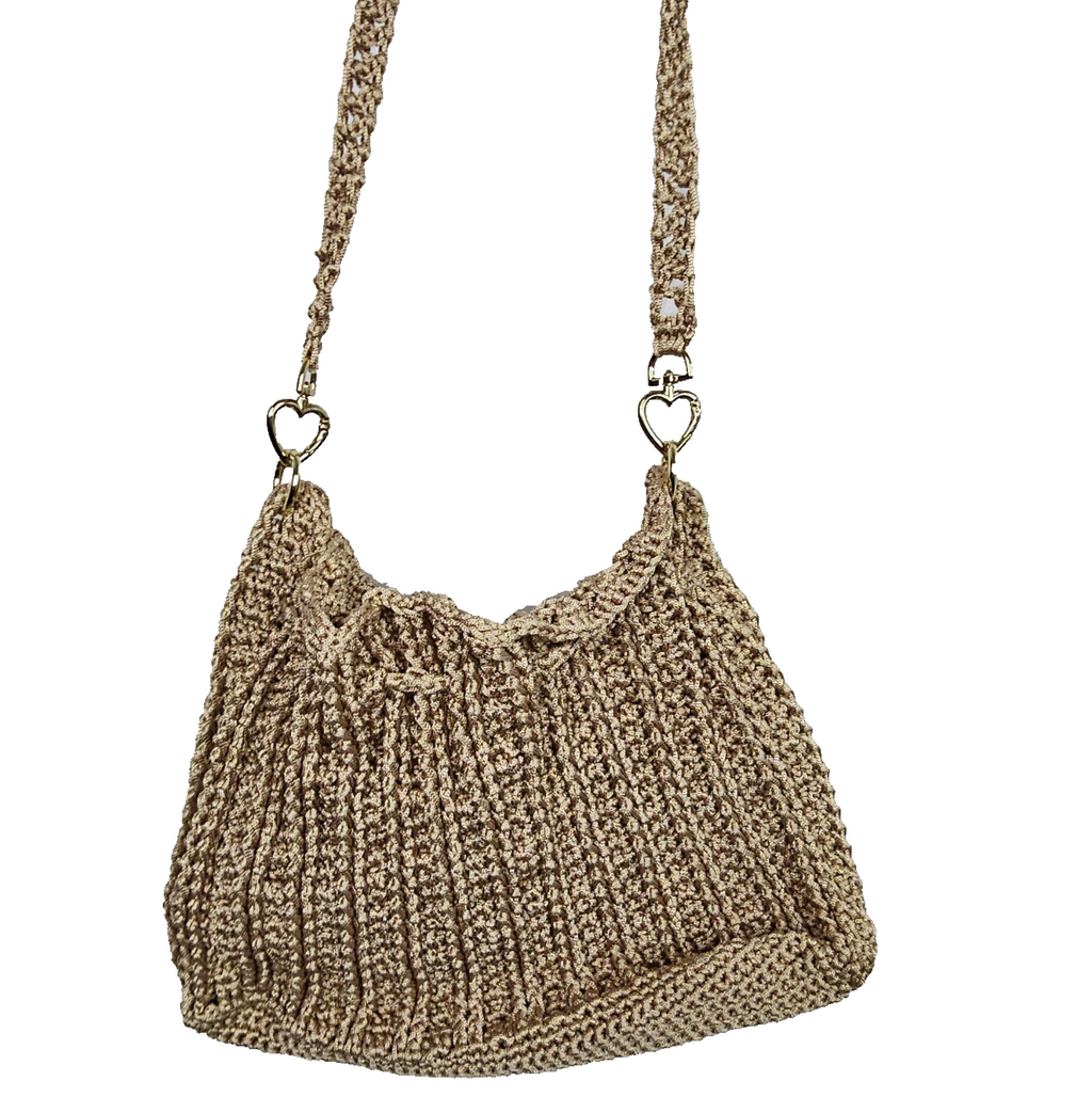 EK7847 Damen Handtasche Selbstgemacht,  Braun/gold4