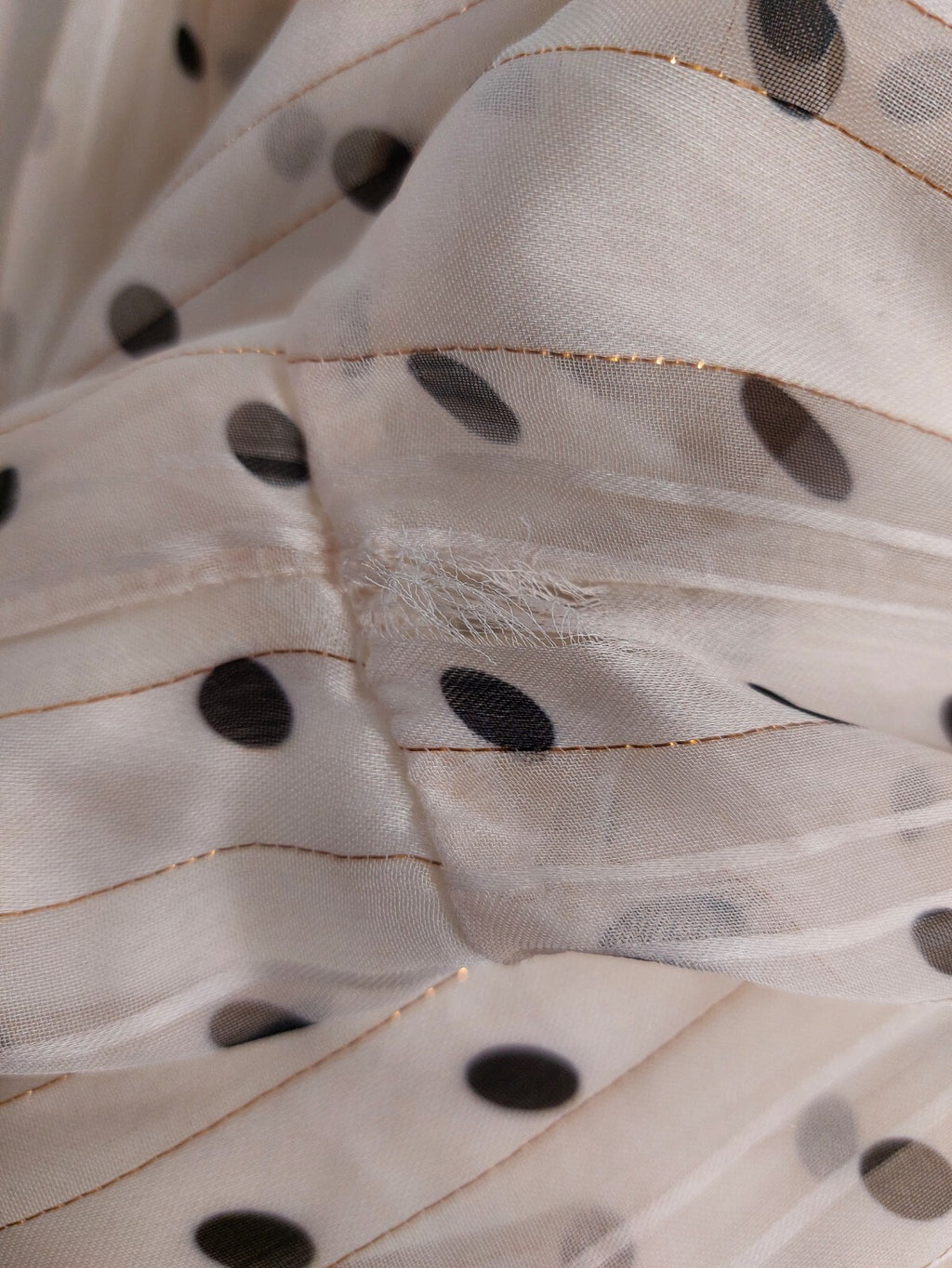 EK4919 Damen Kleid von Loavies, beige, gepunktet, Gr. L12
