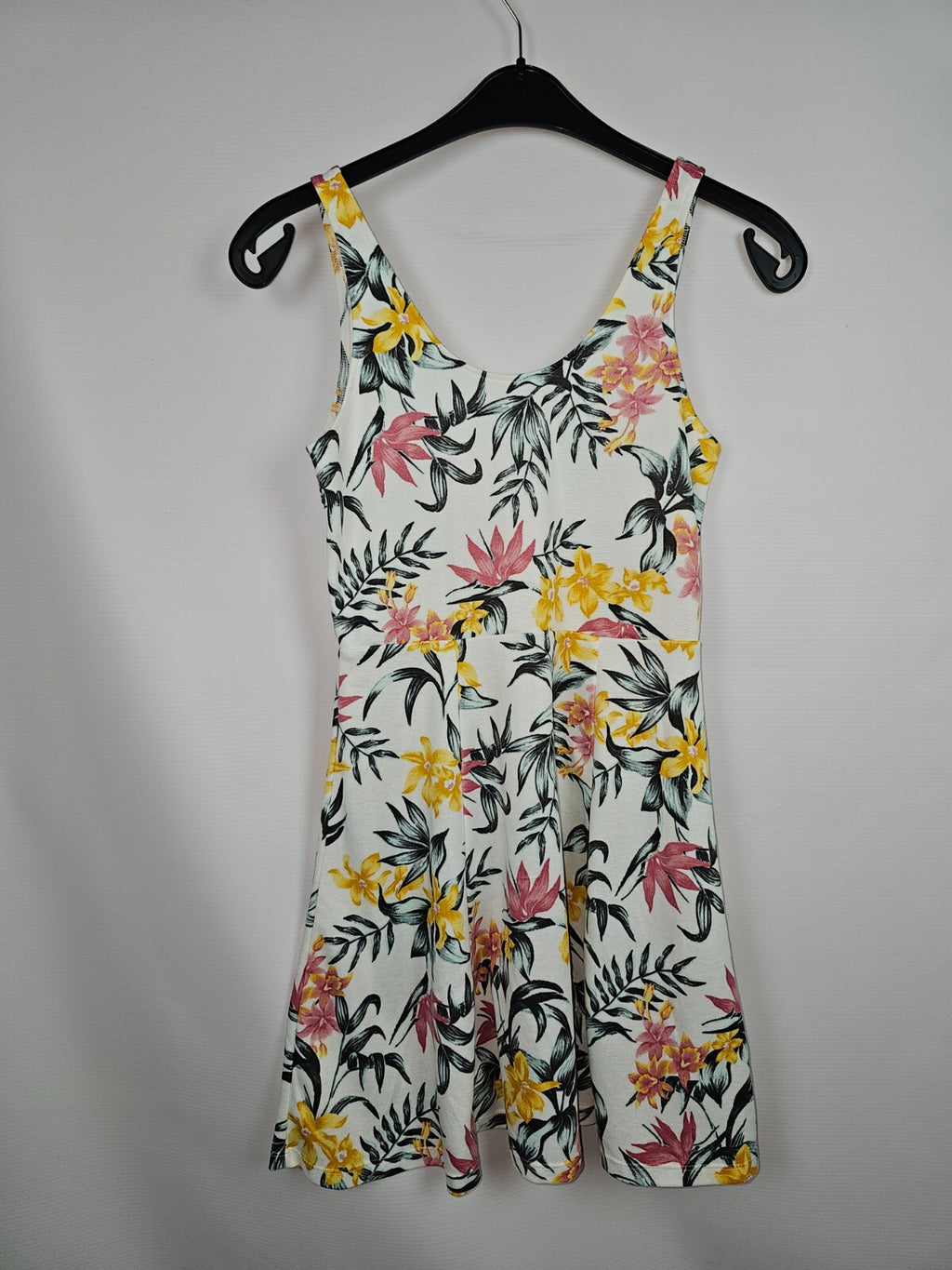 EK6398 Damen Kleid, weiß/ Mehrfarbig, Gr.:400