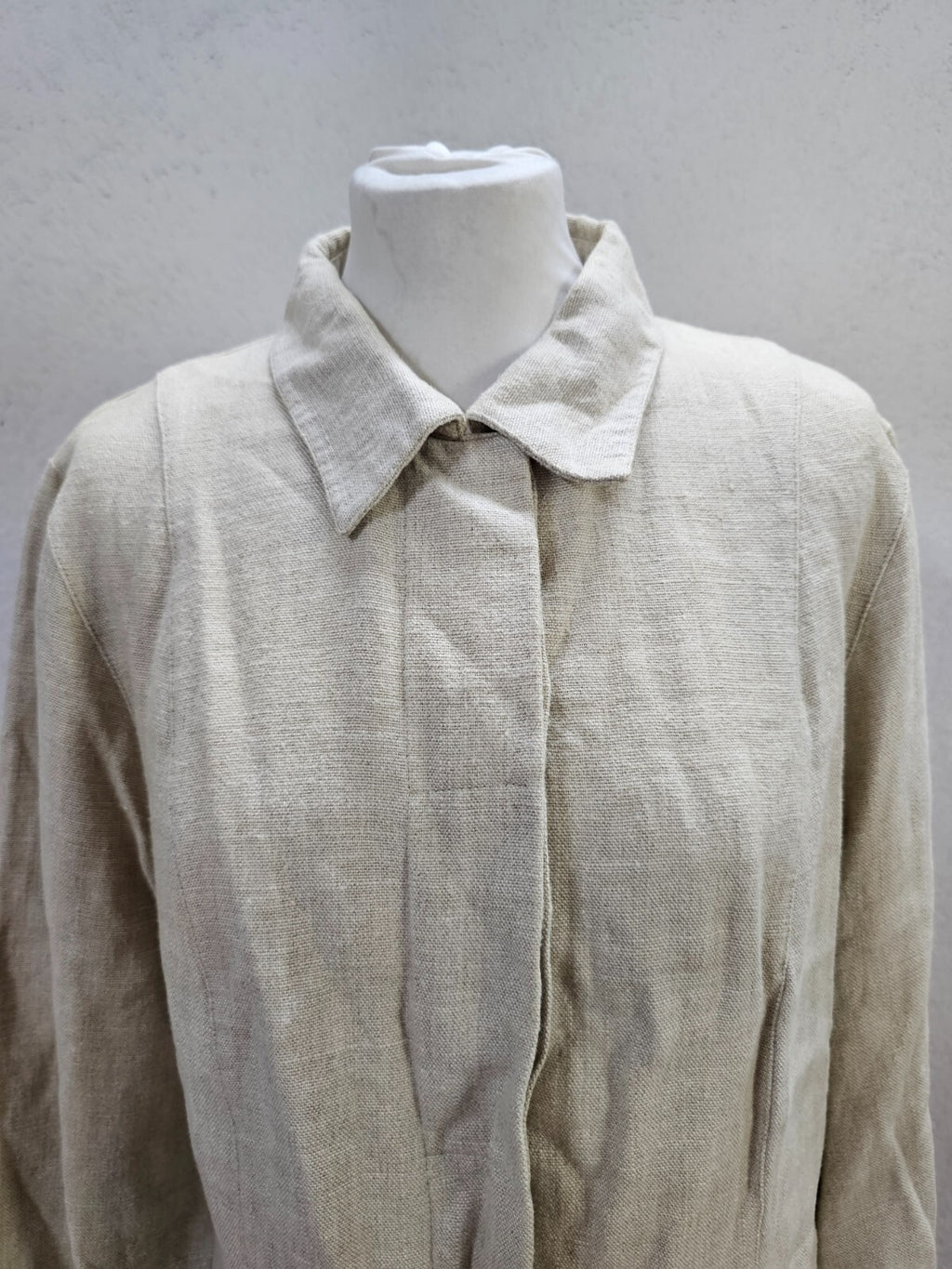 EK5801 Damen Leinenbluse von Feelings, flaxfarben, Gr. 421