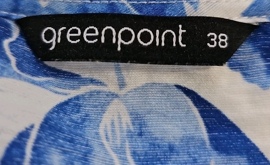 EK9121 Damen Bluse von Greenpoint, blau-weiß, Gr.383