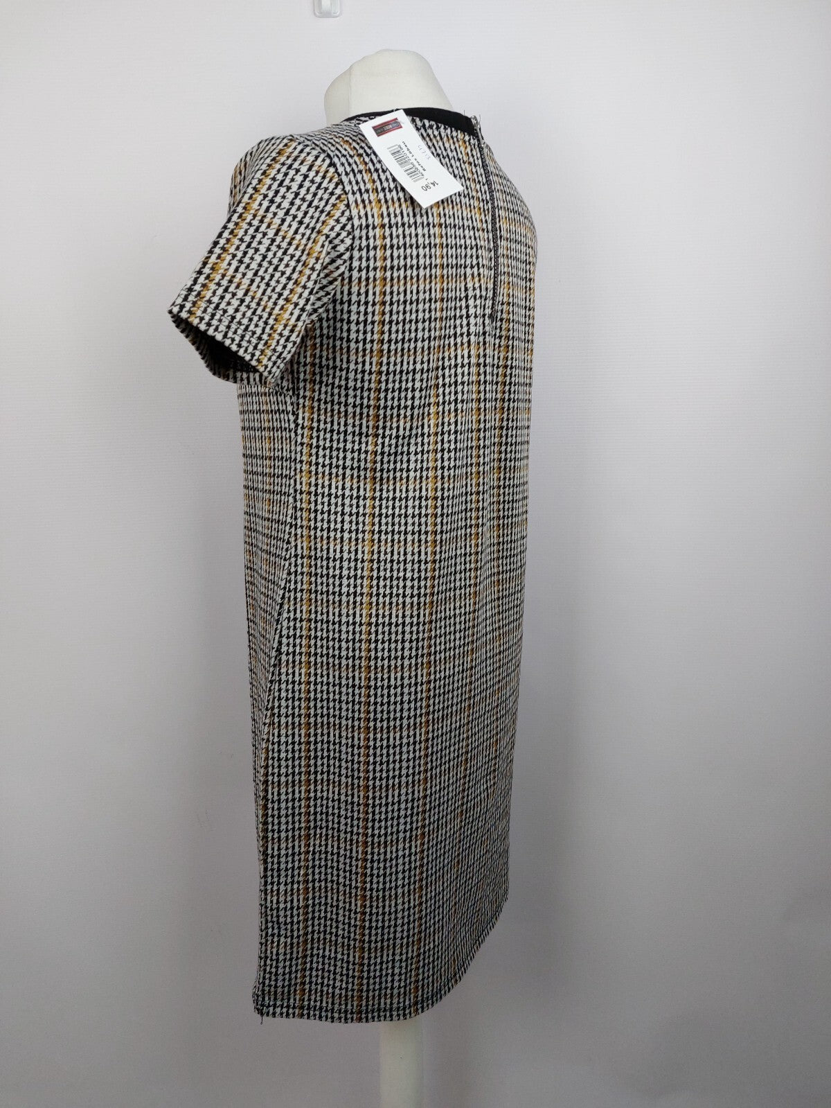 EK4713 Damen Kleid von Janina, schwarz/weiß/gelb, Gr. 383