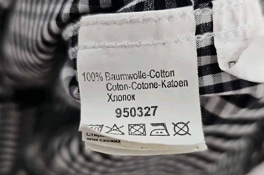 EK9238 Herrenhemd Pozzi Gr.M Grau Karriert2