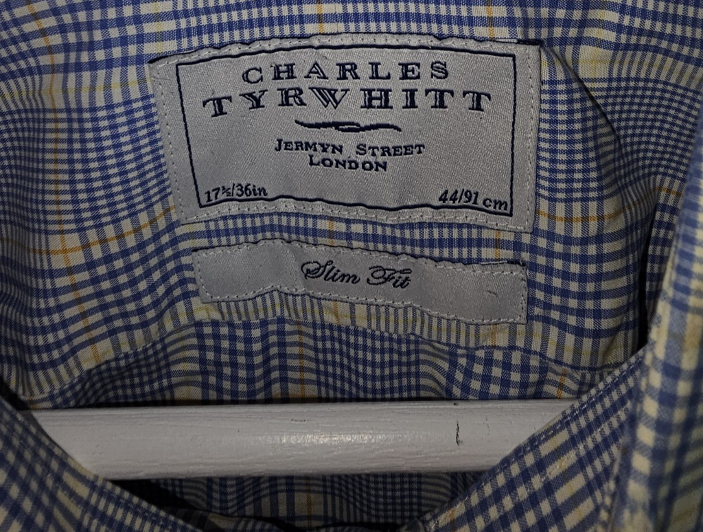 EK7986 Herren Hemd von Charles Tyrwhitt, blau, Gr.442