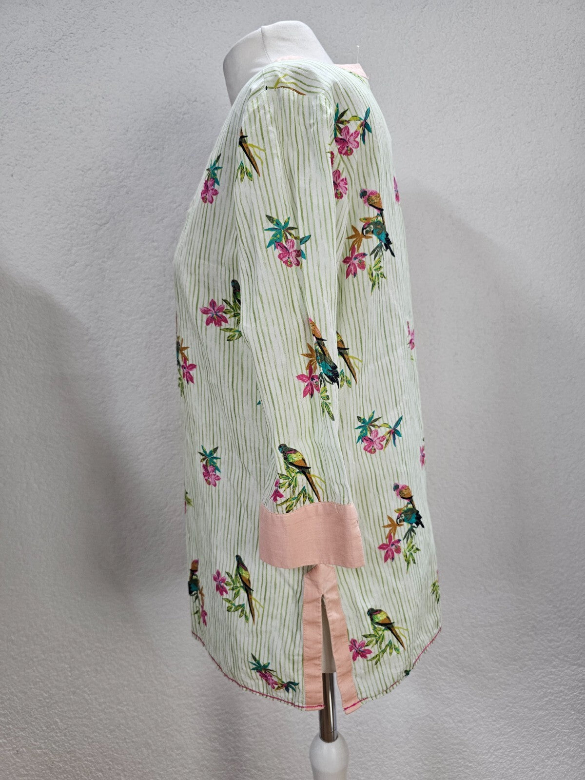 EK5642 Dame Bluse von Milano, grün, gestreift, Gr. 363