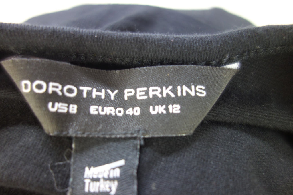 EK1304 Damen Kleid von Dorothy Perkins, schwarz mit gemusterter Spitze, Gr.405
