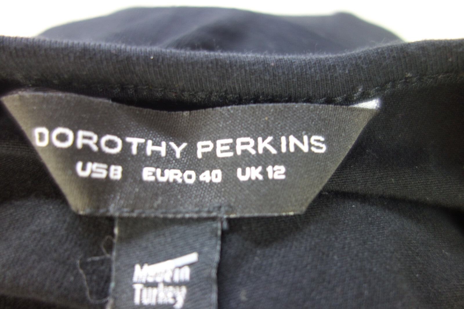 EK1304 Damen Kleid von Dorothy Perkins, schwarz mit gemusterter Spitze, Gr.405