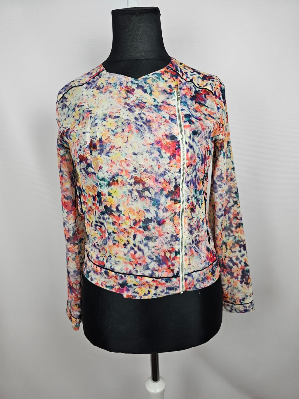 EK5724 Damen Bluse von Promod, mehrfarbige Blumen, Gr.M (Größentabelle)0