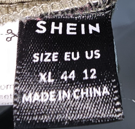 EK7474 Damen Bluse von Shein, Olivengrün, Gr.442