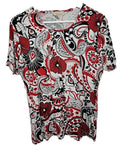 EK10280 Damen T-Shirt von Malva, rot-schwarz-grau-weiß, Gr.M0