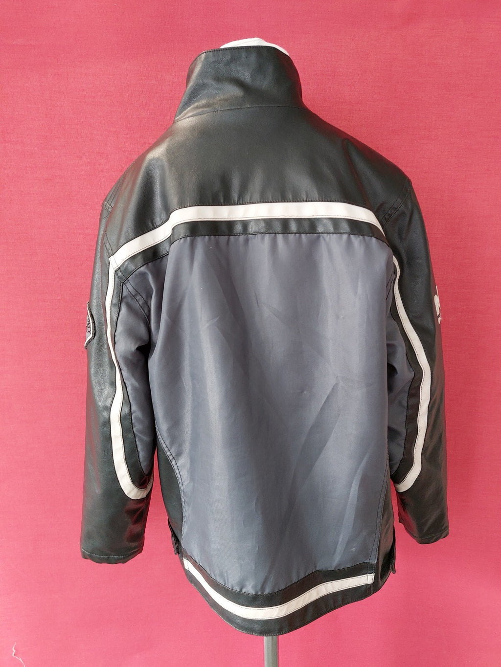 EK0993 Kinder Lederjacke Tantum O.N.,Grau,Schwarz ,Gr.1466