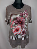 EK5004 Damen T-Shirt von Perfetto, braun-rosa, Gr.2XL0