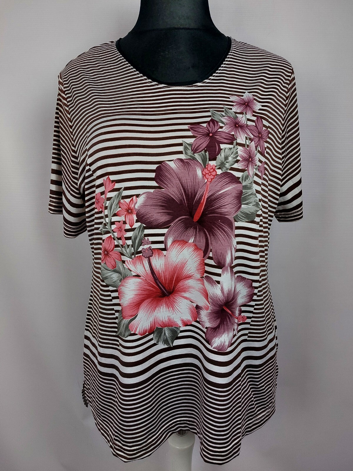 EK5004 Damen T-Shirt von Perfetto, braun-rosa, Gr.2XL0