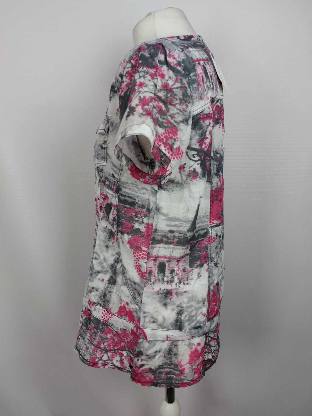 EK5015 Damen Bluse von Cecil, grau/pink, Gr. M3