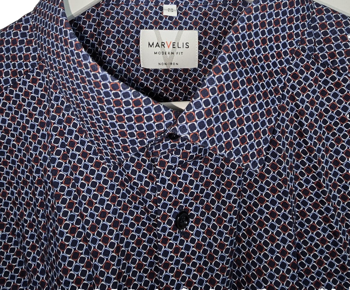 EK7286 Herren Hemd von Marvelis, blau. Gr.481