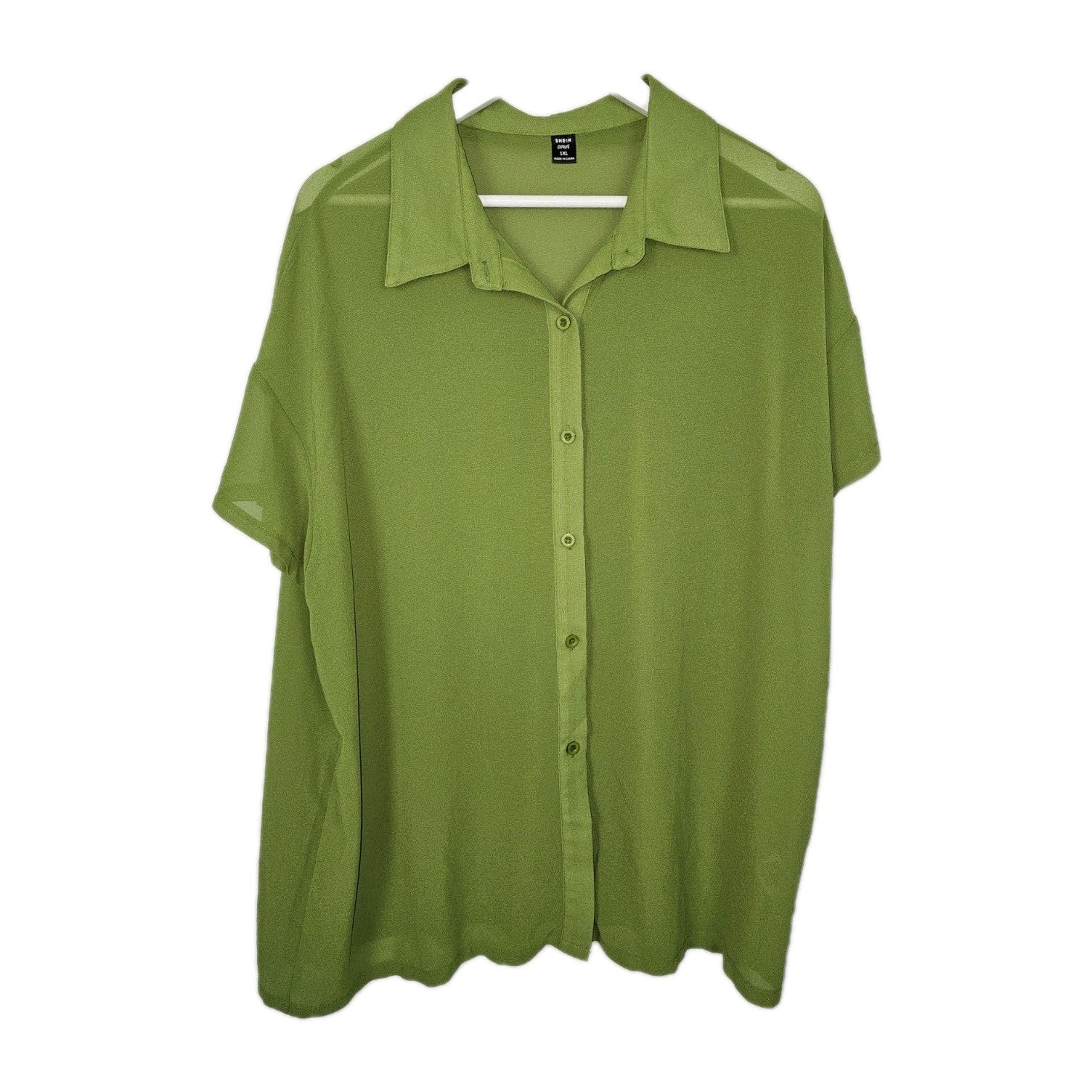EK10965 Damen Bluse von SheIn, grün, Gr.1XL0