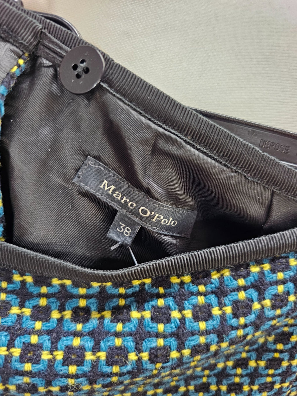 EK6325 Damen Rock von Marc O`Polo, schwarz/teal/gelb, Gr. 381