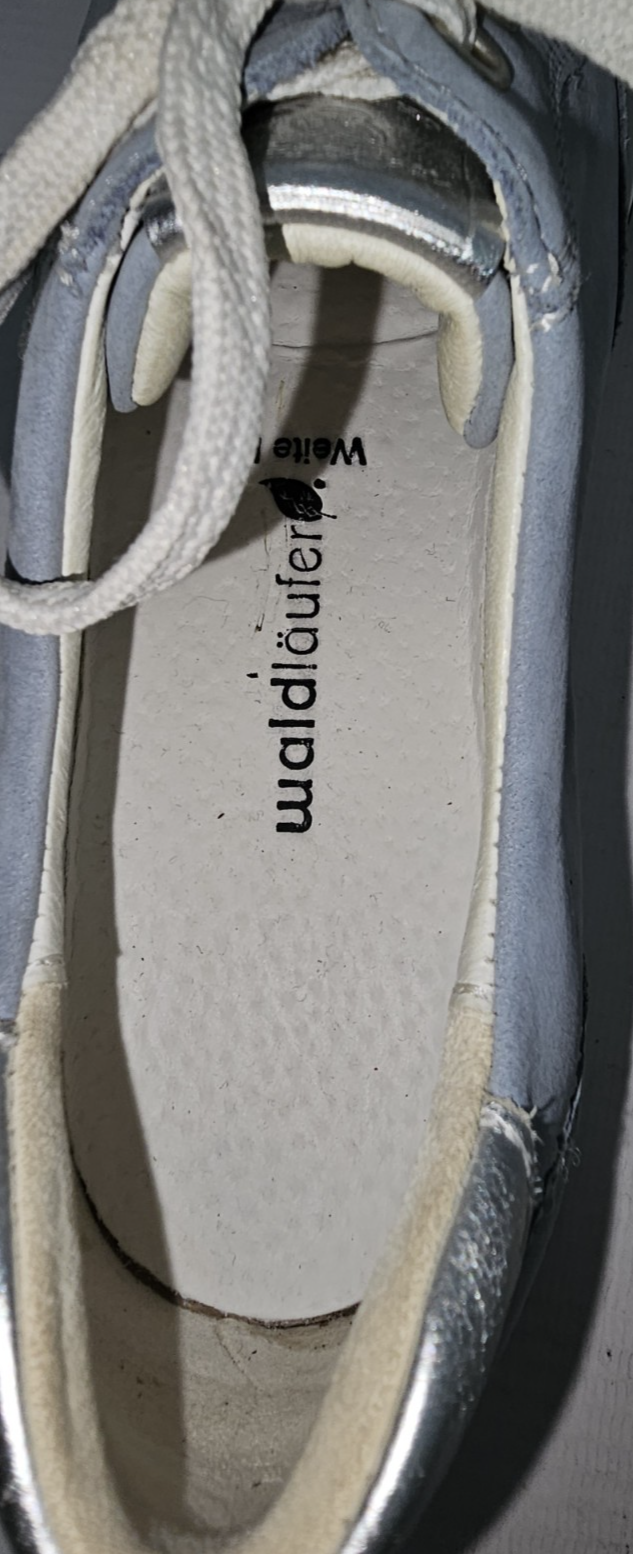 ES748 Damen Sneaker von Waldläufer, Hellblau, Gr. 395