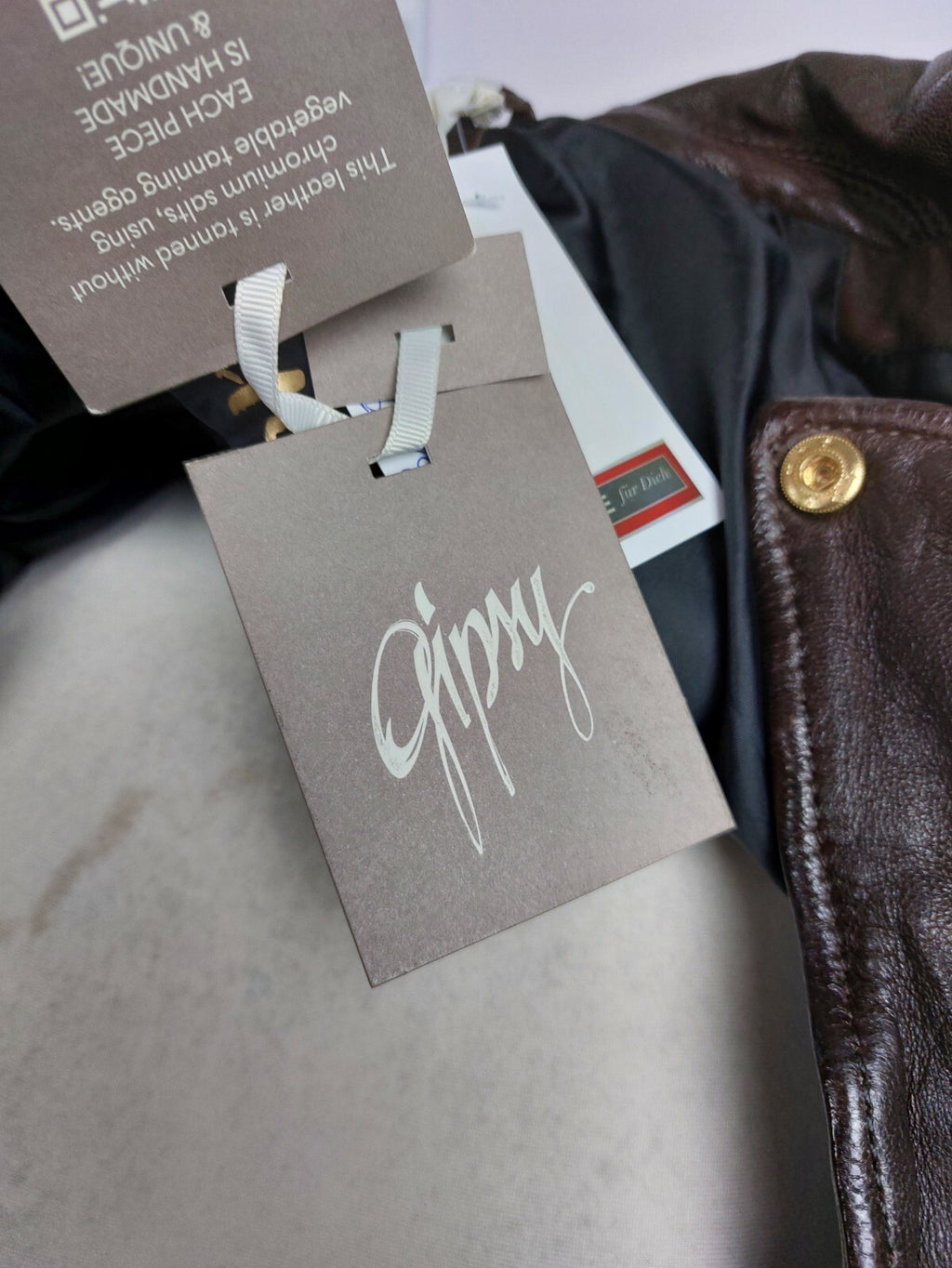 EK3165 Damen Lederjacke von Gipsy, braun, Gr. L (fällt kleiner aus)14