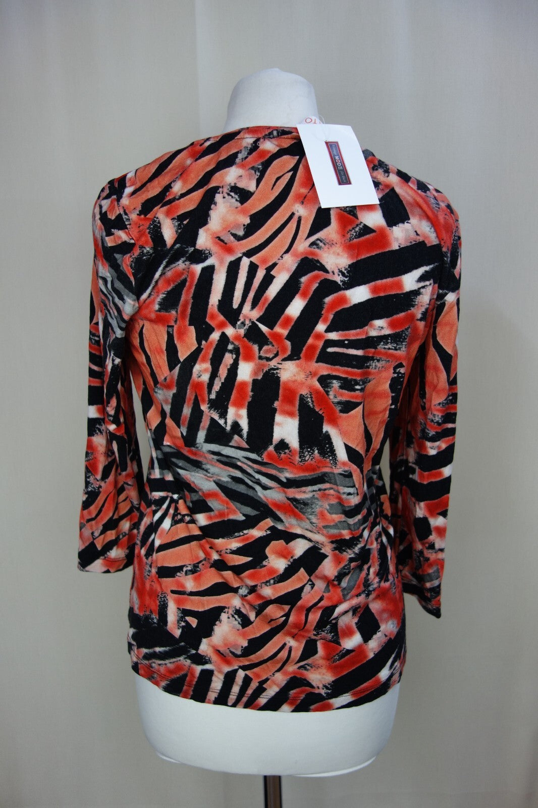 EK3585 Damen Shirt von San Setto, rot schwarz, Gr.362