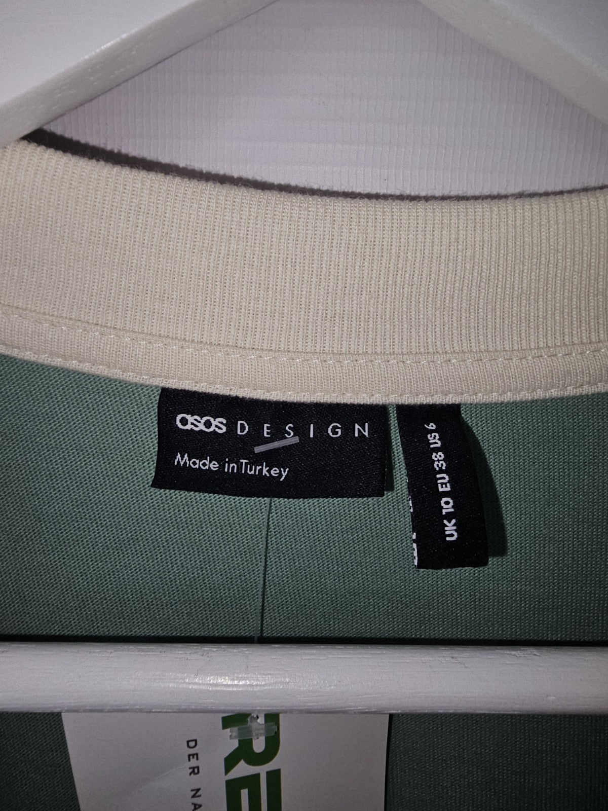 EK9377 Damen Kleid von Asos, Weiß/Grün, Gr. 382