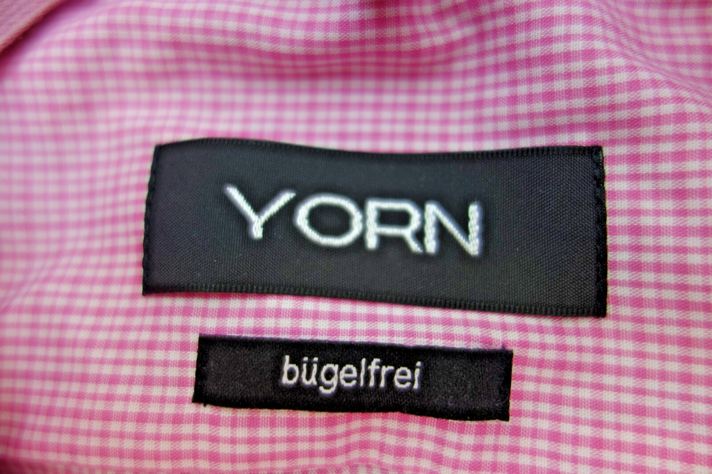 EK1974 Herren Hemd von Yorn, rosa-weiß kariert, Gr. 432