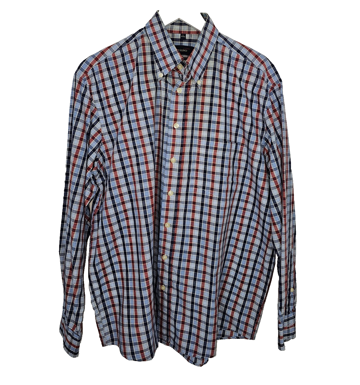 EK7554 Herren Hemd von Luciano, blau-rot, Gr.L (41/42)0