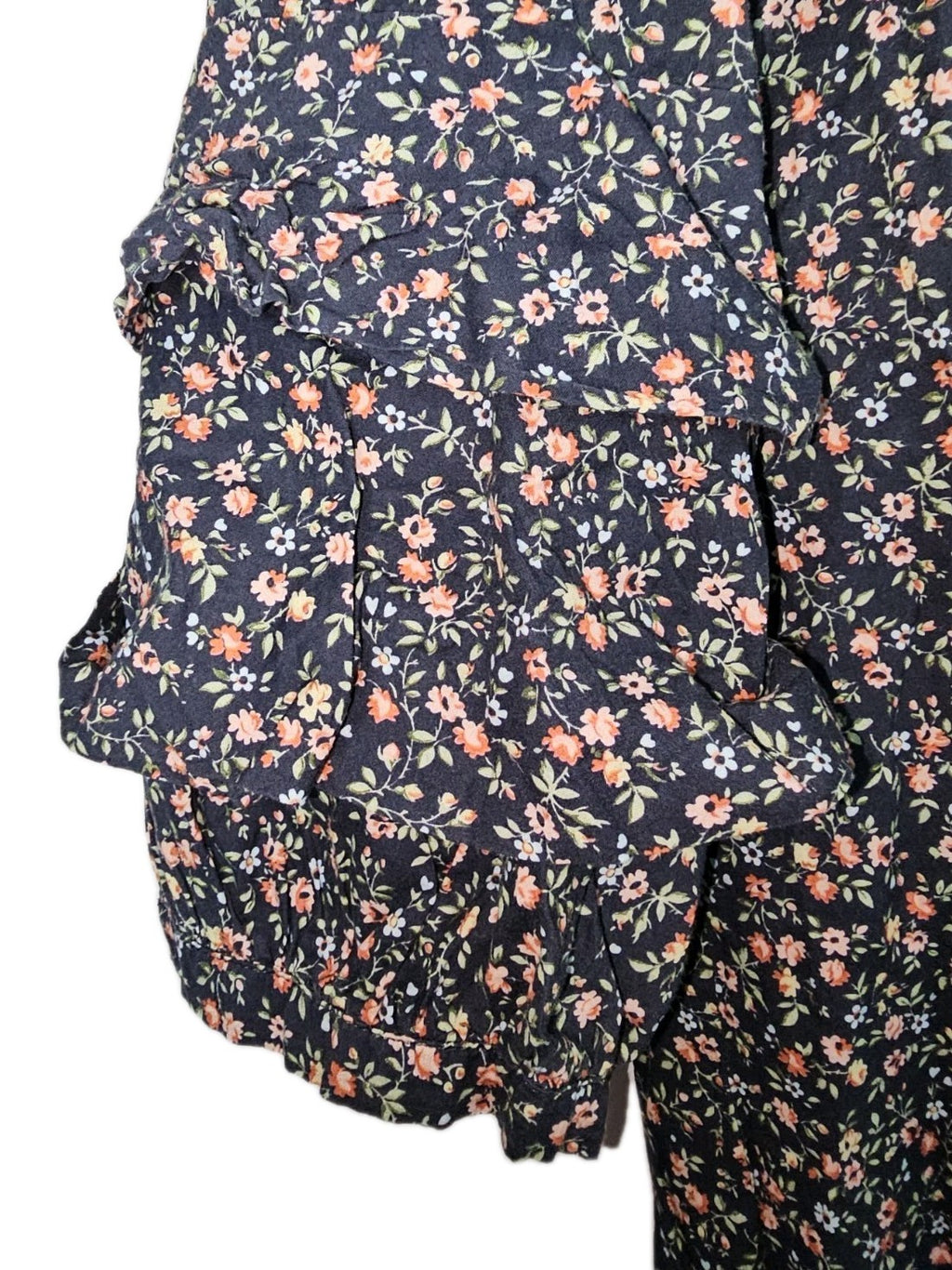 EK9957 Damen Bluse von EDC, blau, Blumenmuster, Gr.S1