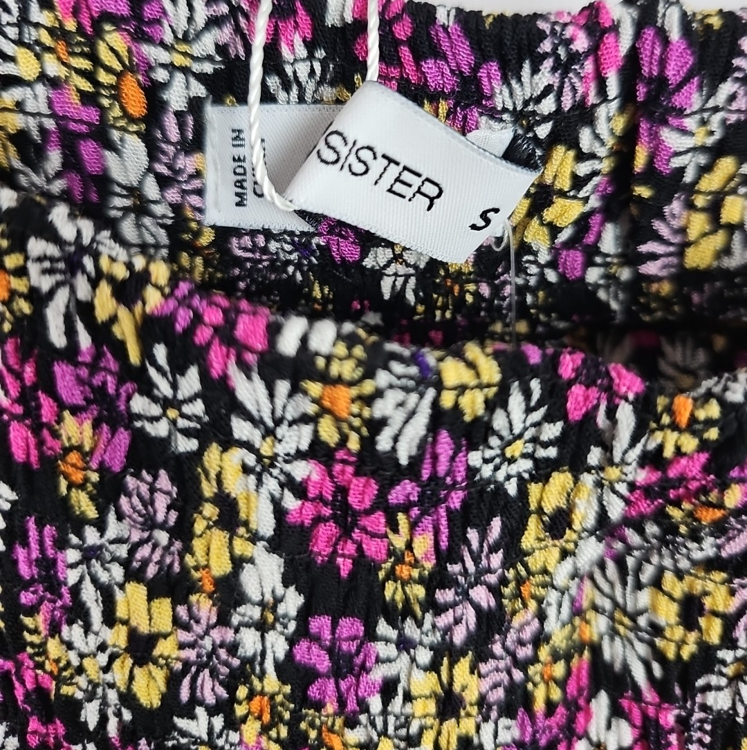 EK8269 Damen Rock Kurz FB Sister Gr.s Verschiedene Rosa Töne Blumenmuster2