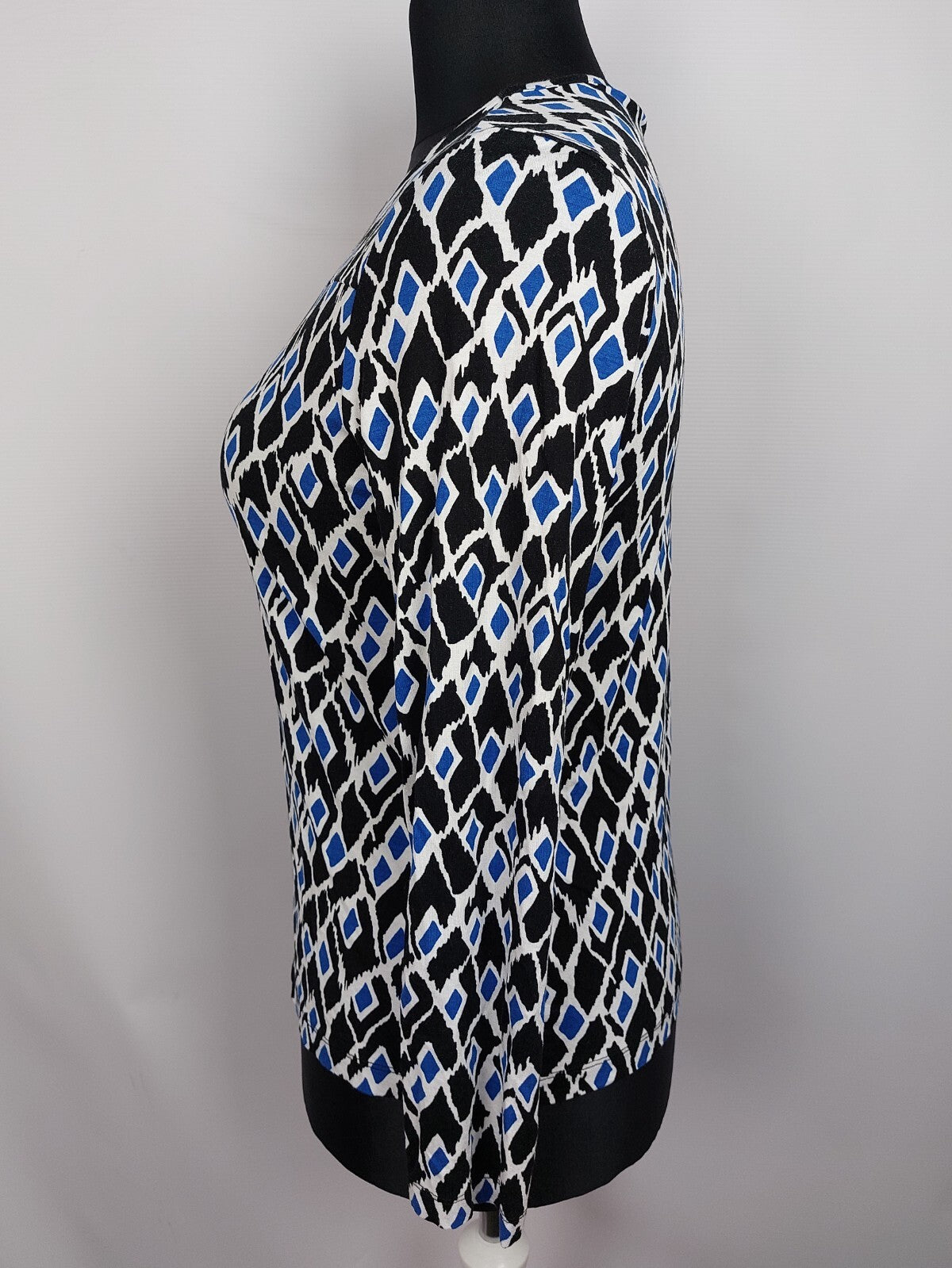 EK4746 Damen Langarmshirt von Mona, schwarz/weiß/blau, Gr. 403