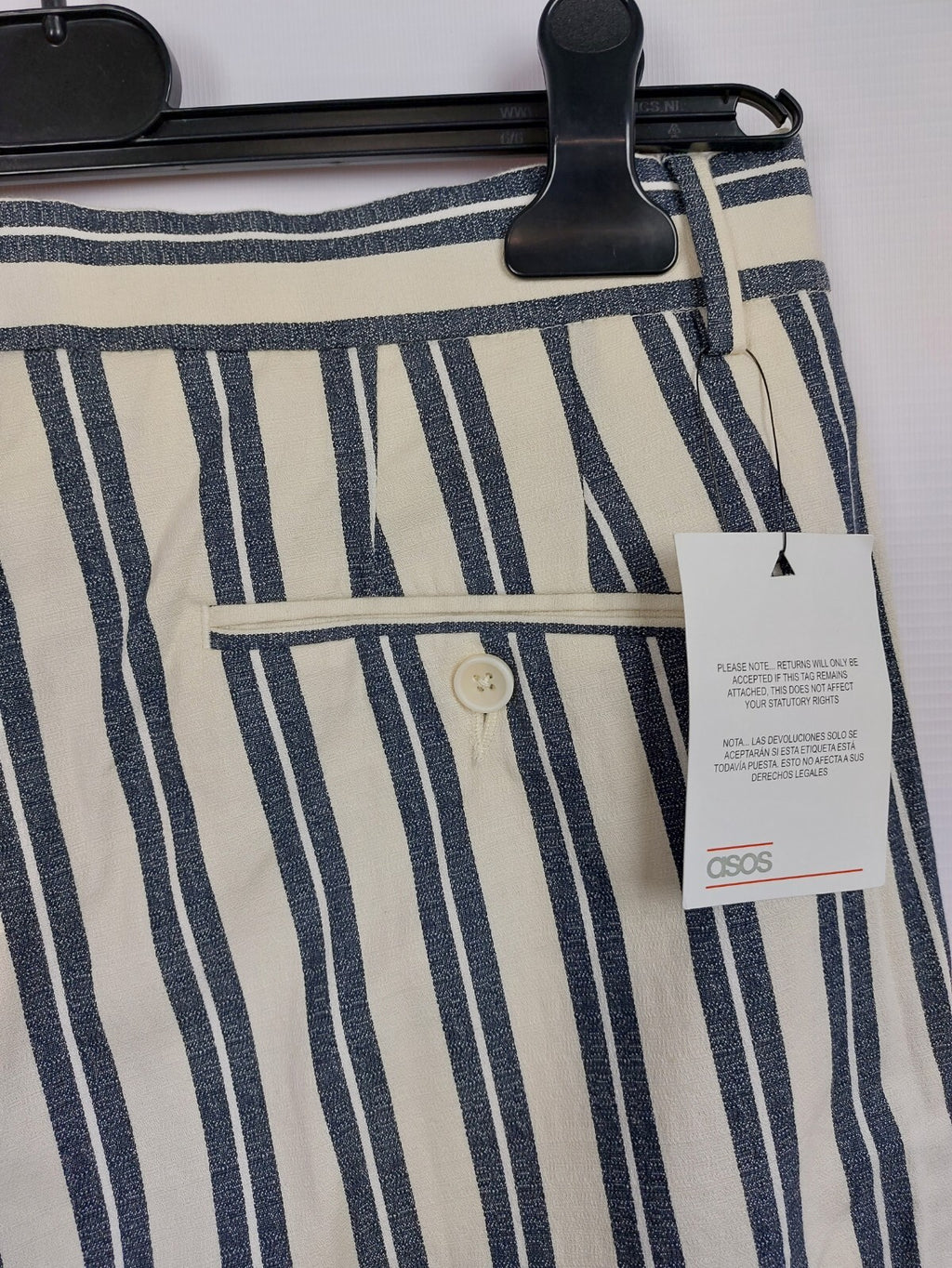 EK1242 Damen Hose von Asos, blau-weiß, Gr.32/326