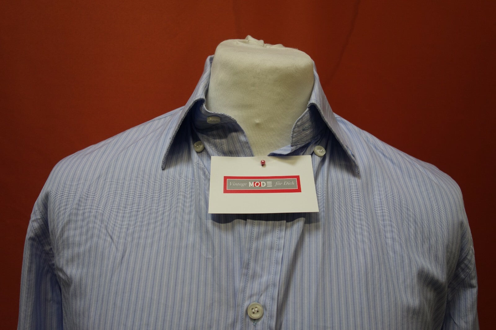 EK0244 Herren Hemd von Stefanel, blau, gestreift, L1