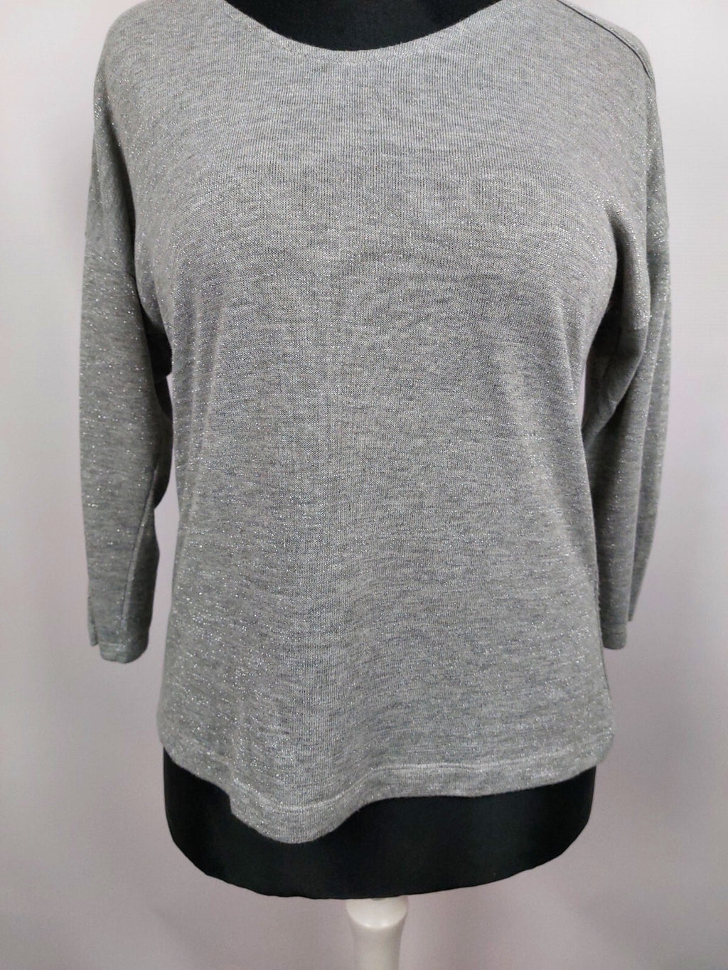 EK5020 Damen Shirt von s.Oliver, grau glitzernd, Gr. 402