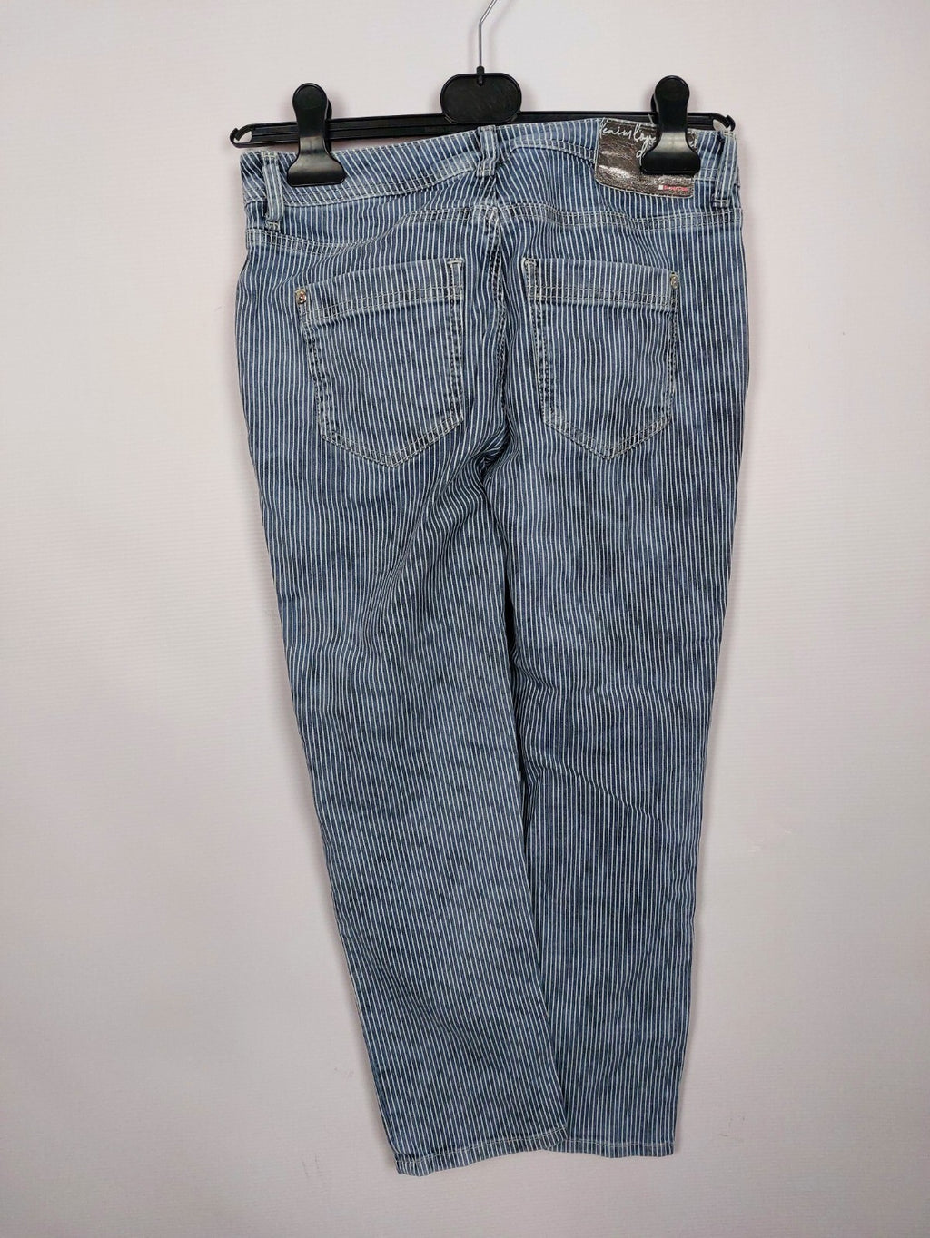 EK0014 Mädchen Jeans von Street One, blau-weiß, Gr.26/262