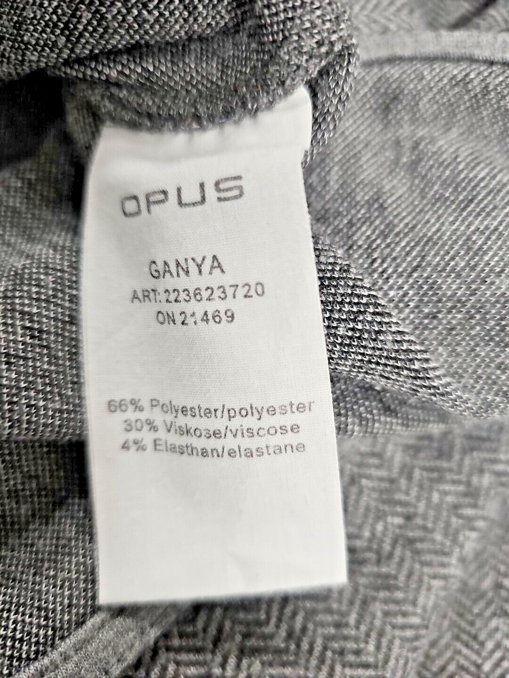 EK622 OPUS  Ganya Pullover/Strickpullover  Feinstrick grau Langarm GR. 42 3
