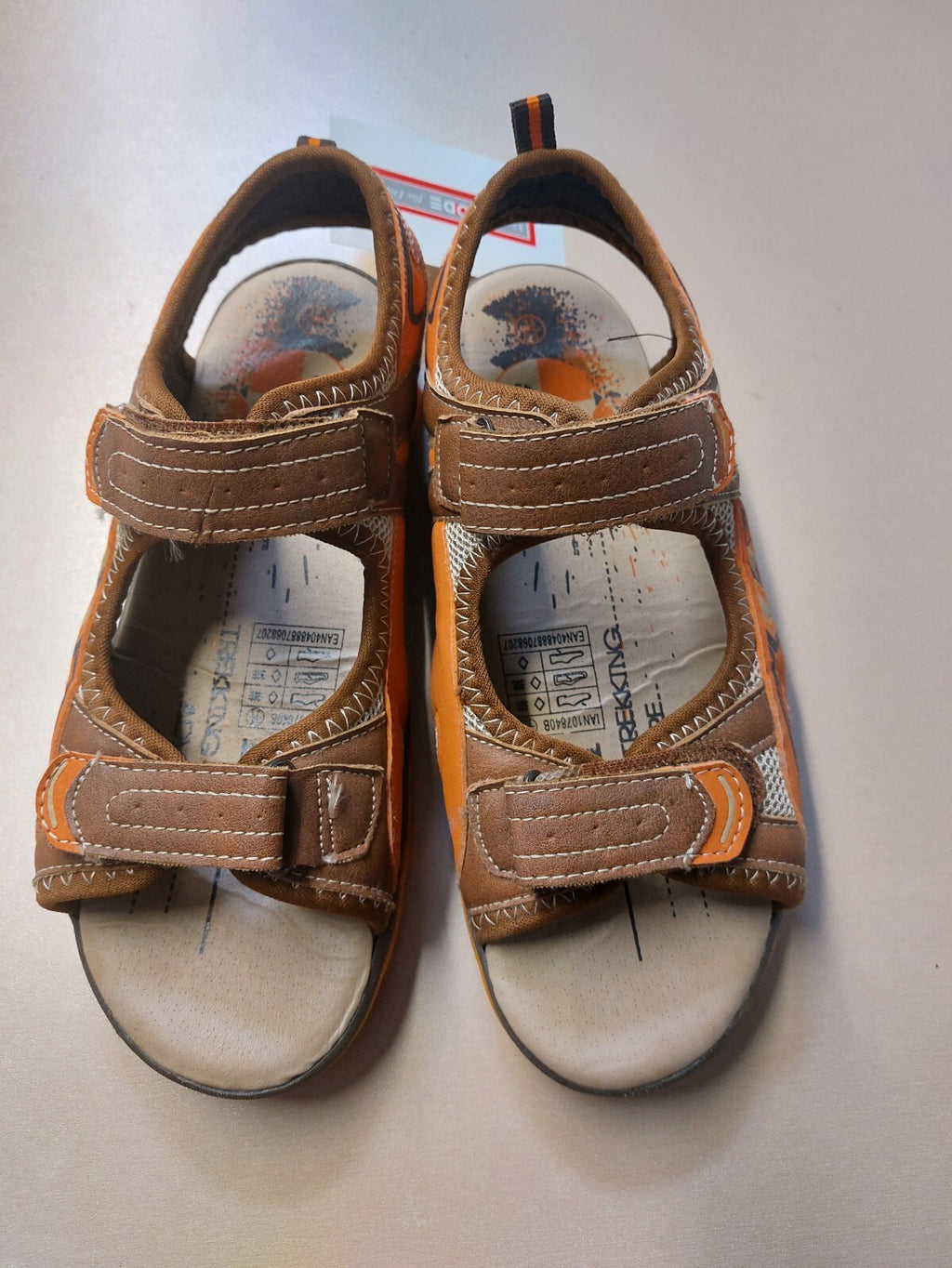 ES0175 Kinder Sandalen von Trekking, braun-orange, 350