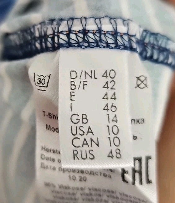 EK9347 Damen T-Shirt Rabe Gr.40 Blau2