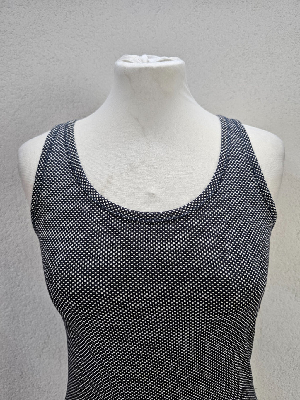 EK5756 Damen Top von edc, dunkelblau, weiß gepunktet, Gr. S1