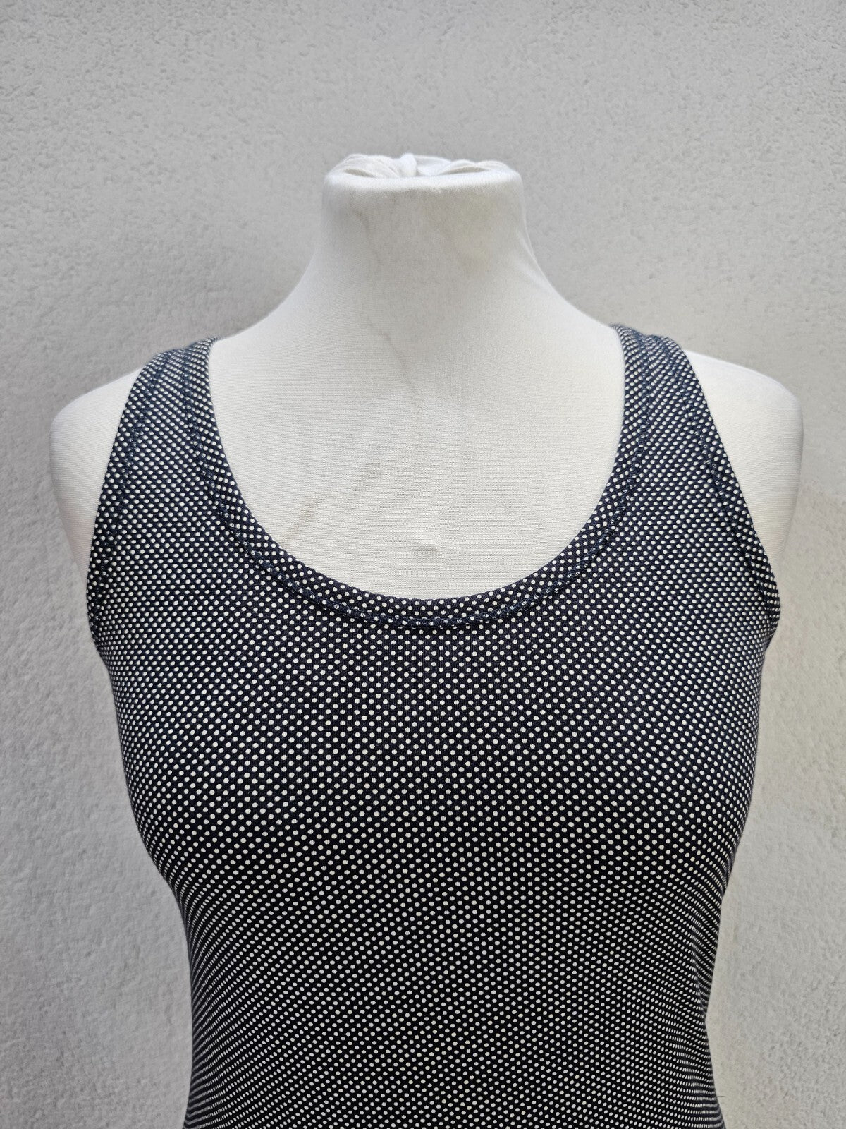 EK5756 Damen Top von edc, dunkelblau, weiß gepunktet, Gr. S1