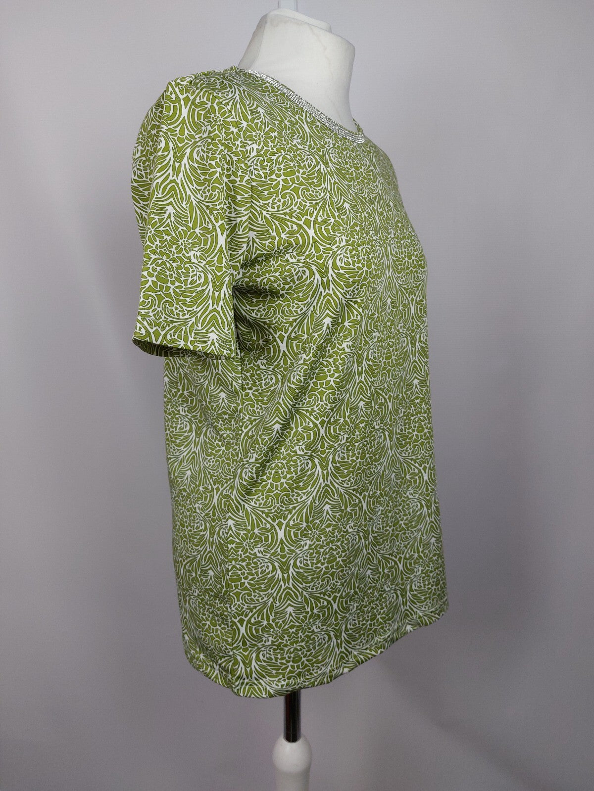 EK5124 Damen Shirt von Helena Vera, grün/weiß, Gr. 365