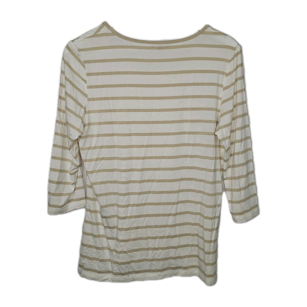 EK8773 Damen Sweatshirt von Strandfein, Weiß/ Beige mit Pailletten Herz, Gr.401